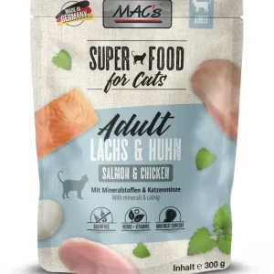 Versand Am Gleichen Tag MAC´s CAT Lachs & Huhn Pouchbeutel 300 Gramm Katzennassfutter